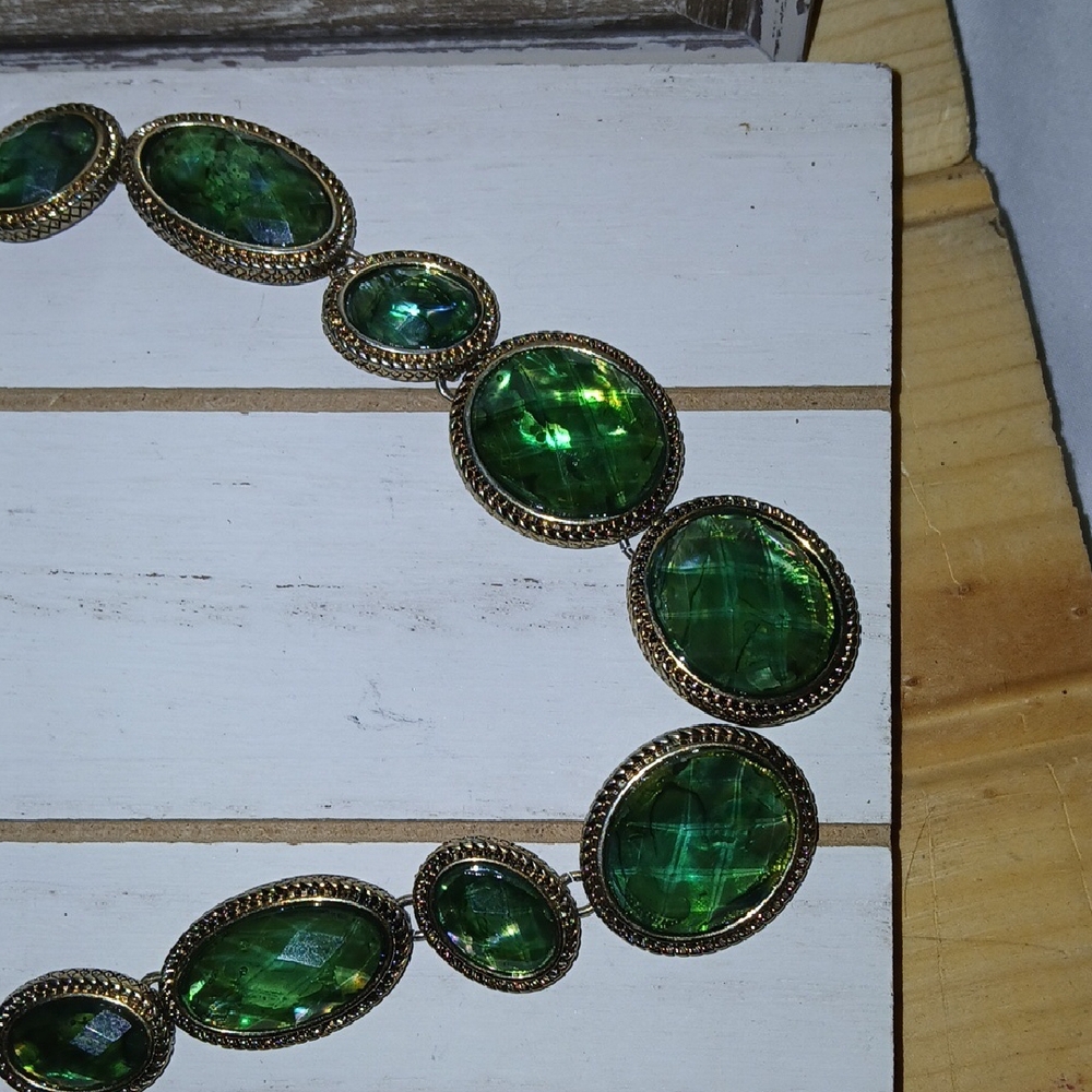 Vintage Napier Green Gemstone Necklace - Picture 3 of 5